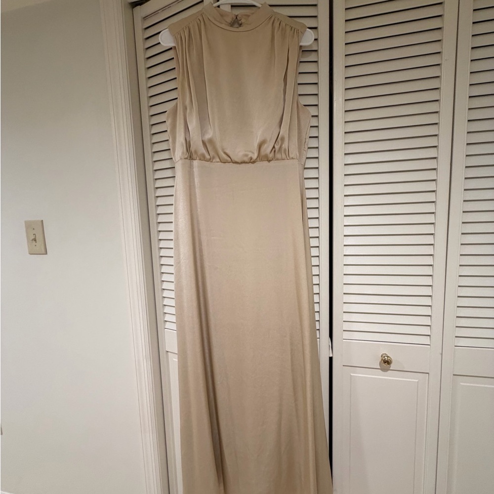 Champagne Sleeveless Maxi Dress